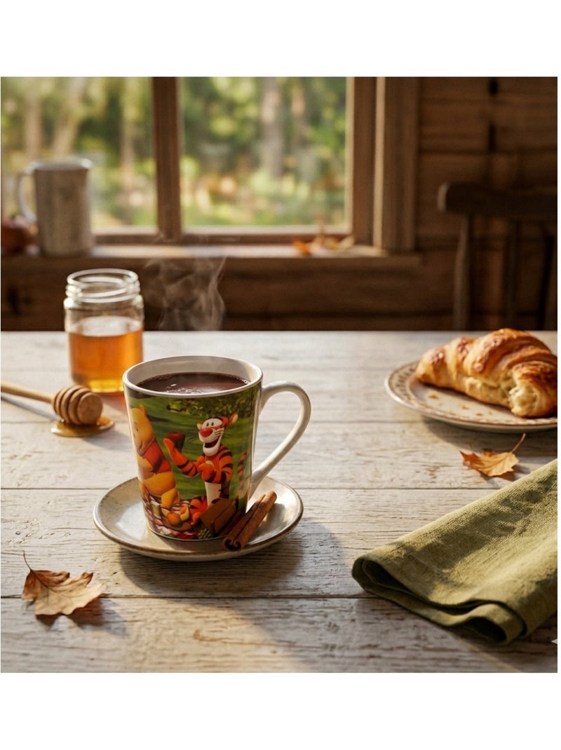 Mug conique en céramique Winnie L'ourson 10 cm Vert - Kiabi