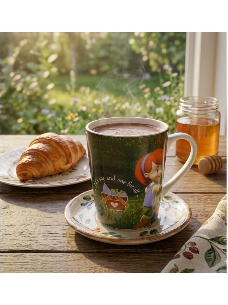 Mug conique en céramique Winnie L'ourson 10 cm Vert - Kiabi