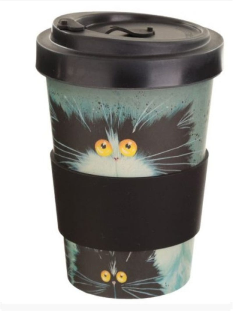 Mug de Voyage Chat Noir 400 ml Design original et amusant Noir - Kiabi