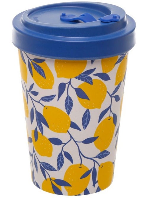 Mug de Voyage Citrons 400 ml Motif méditerranéen - Kiabi Mug de Voyage Citrons 400 ml Motif méditerranéen - Kiabi