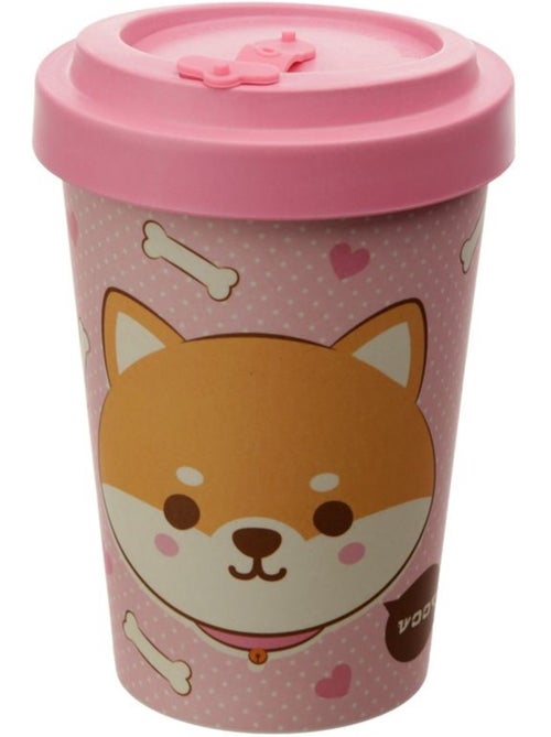 Mug de Voyage Ecologique en Bambou Chien Shiba Inu - Kiabi Mug de Voyage Ecologique en Bambou Chien Shiba Inu - Kiabi