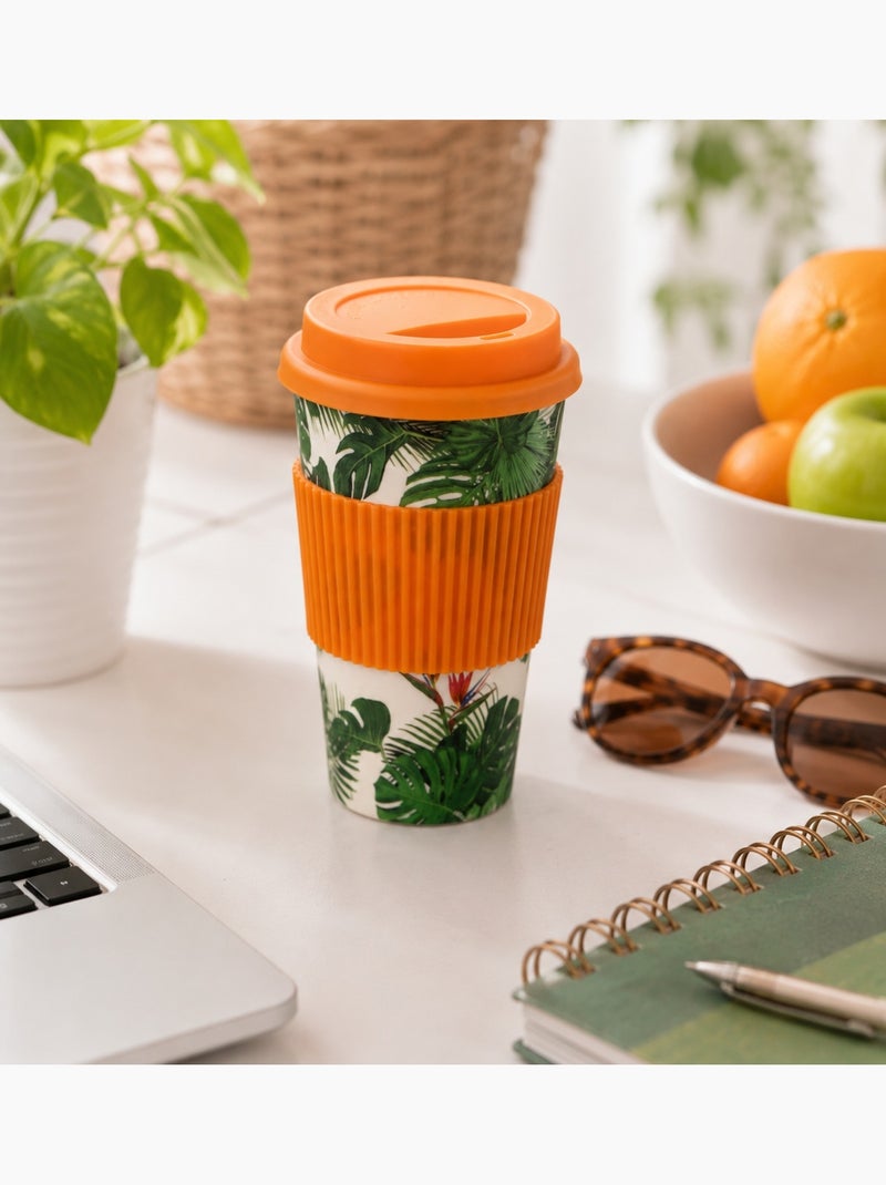 Mug de Voyage Ecologique en Bambou Tropical Paradise Multicolore - Kiabi