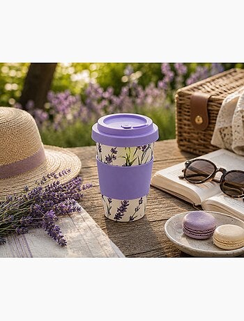 Mug de Voyage Lavande 400 ml Motif floral apaisant