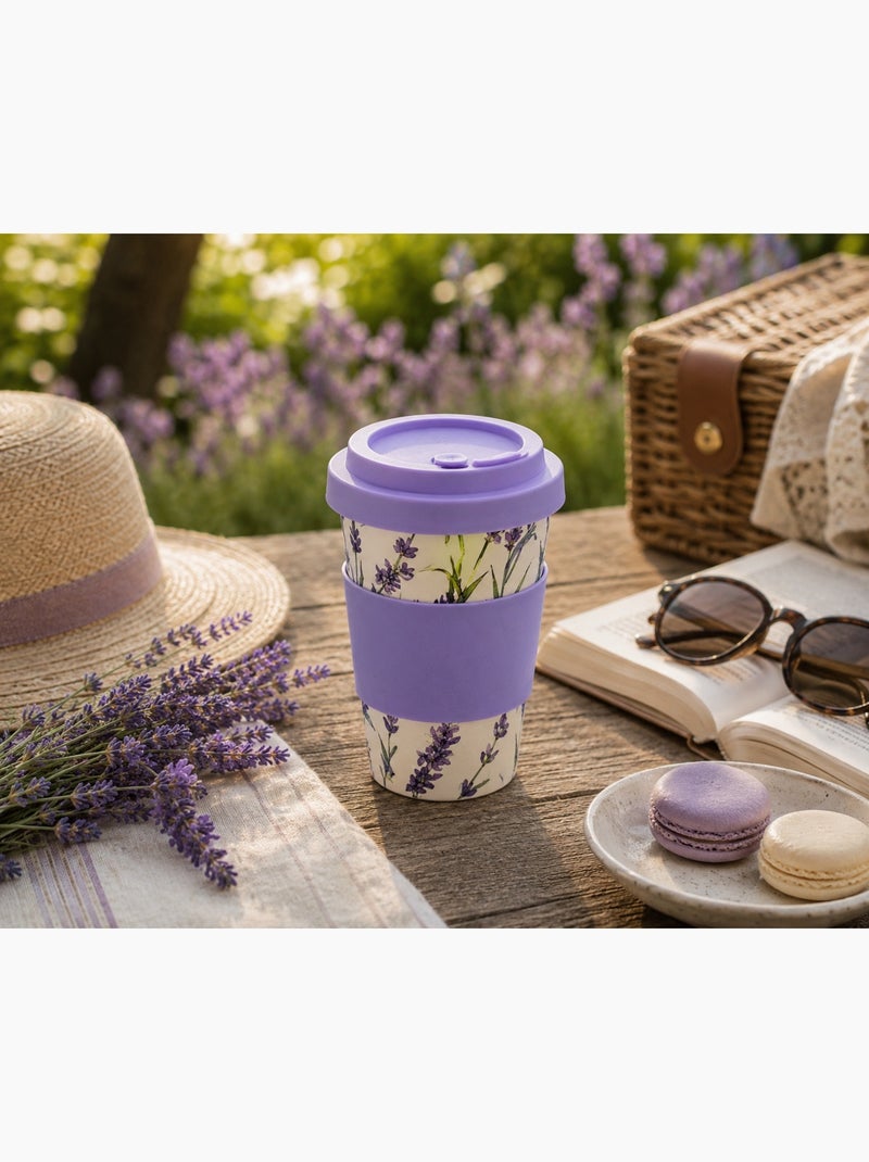 Mug de Voyage Lavande 400 ml Motif floral apaisant Multicolore - Kiabi