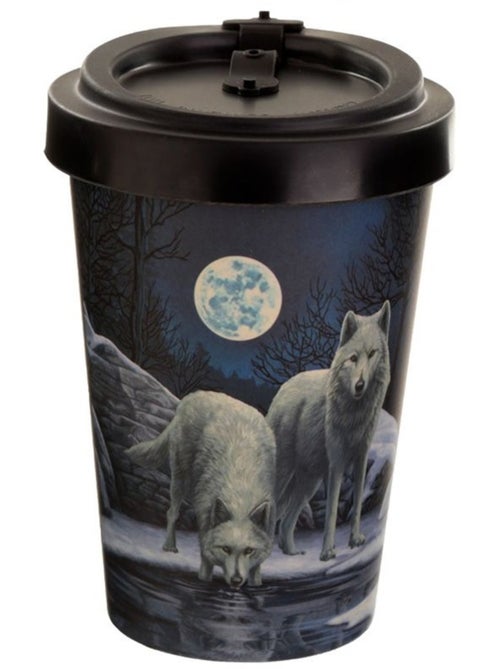 Mug de Voyage Loups Clair de Lune 400 ml Ambiance mystique - Kiabi