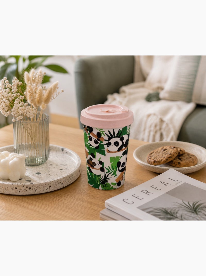 Mug de Voyage Panda Tropical 400 ml Style kawaii Blanc - Kiabi