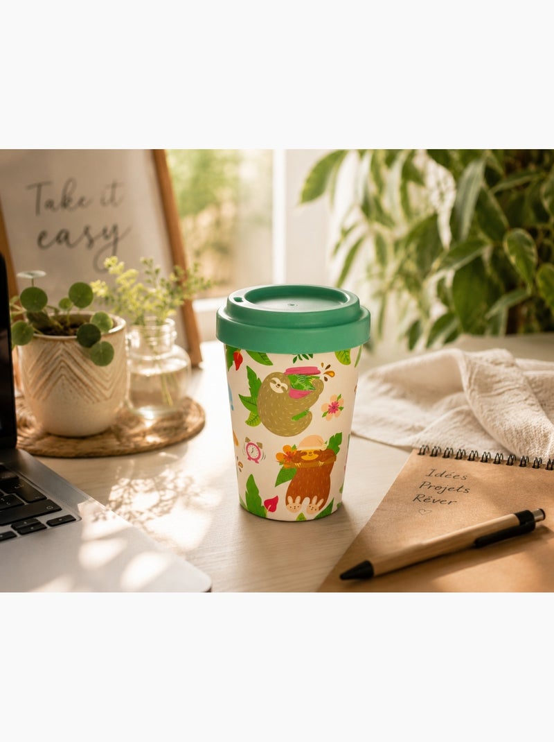 Mug de Voyage Paresseux Tropical 400 ml Design fun et relaxant Multicolore - Kiabi