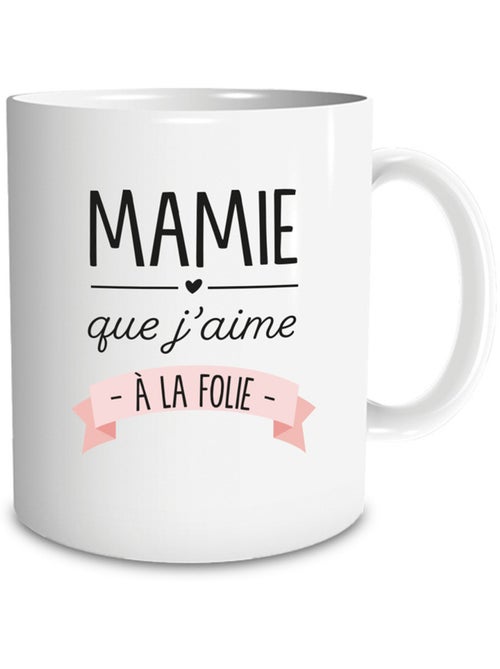 Mug décoratif en céramique avec cœur Mamie - Kiabi