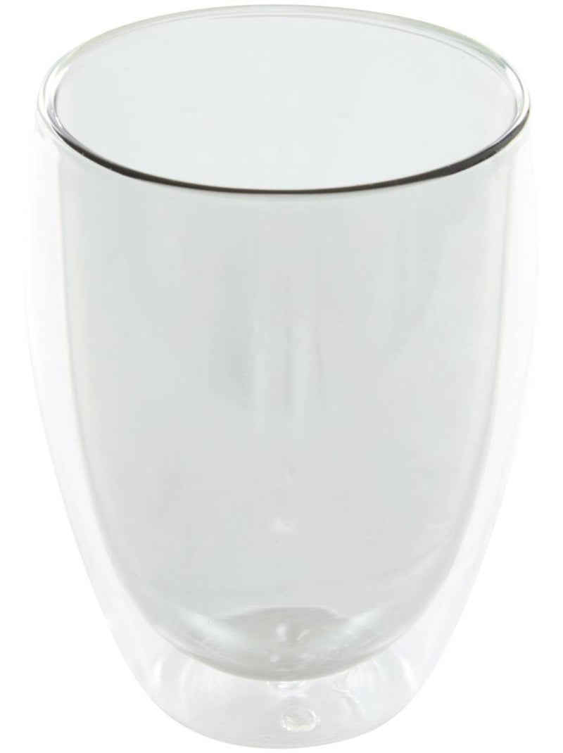 Mug double paroi en verre borosilicate 350 ml alex Bleu - Kiabi