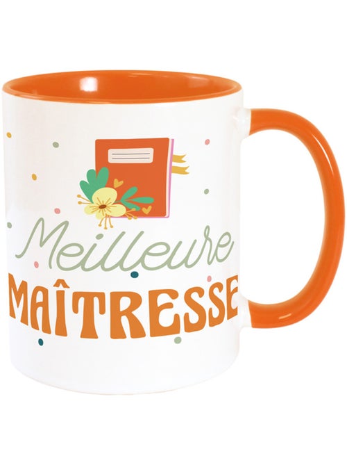 Mug en céramique 240 ml Orange Meilleure Maîtresse - Kiabi