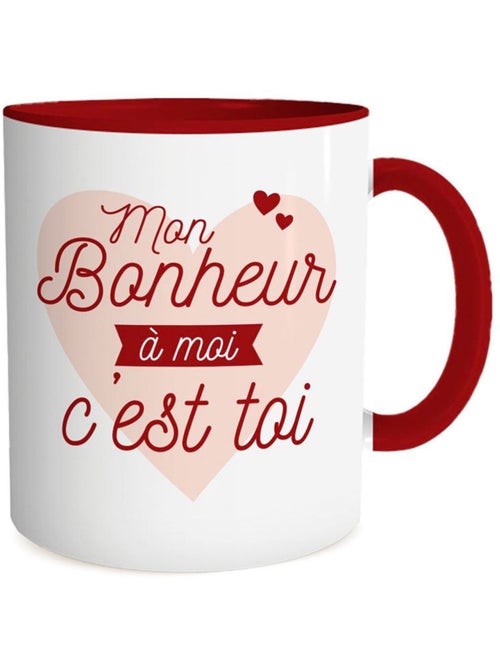 Mug en céramique 320 ml mon bonheur à moi c’est toi - Kiabi