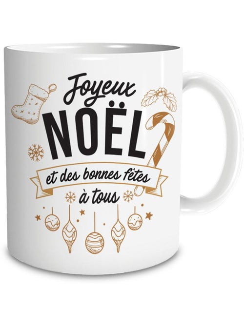Mug en céramique de Noël Joyeux Noël et des bonnes fêtes - Kiabi