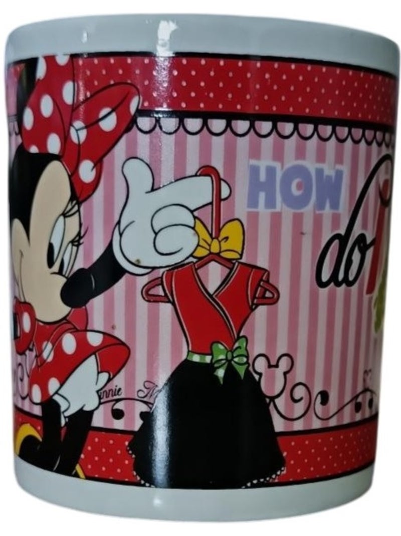 Mug en céramique décoré Minnie Mouse – 8 cm Rose - Kiabi