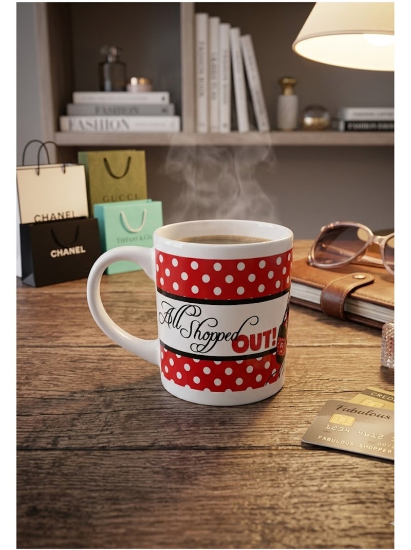 Mug en céramique décoré Minnie Mouse shopping 8 cm Rouge - Kiabi