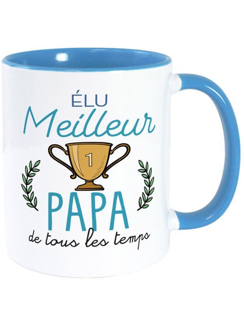 Mug en céramique Élu Meilleur Papa – anse bleue SUD Trading Company - Kiabi