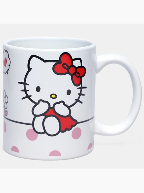 Mug en céramique 'Hello Kitty' 320 ml – imprimé et nœud rouge - Kiabi Mug en céramique 'Hello Kitty' 320 ml – imprimé et nœud rouge - Kiabi