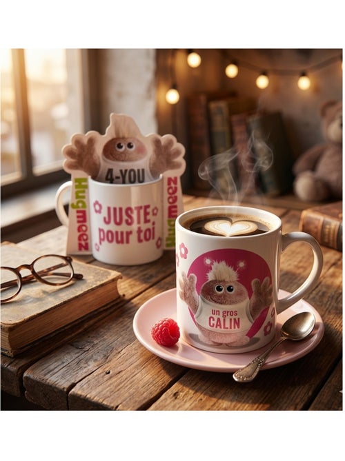 Mug en céramique Hugmeez Juste pour toi un calin - Kiabi Mug en céramique Hugmeez Juste pour toi un calin - Kiabi