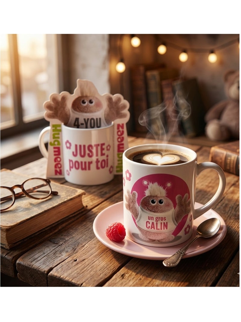 Mug en céramique Hugmeez Juste pour toi un calin Blanc - Kiabi