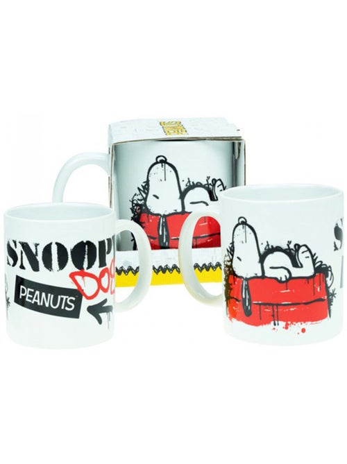 Mug en céramique Peanuts 'Snoopy' 320 ml - anse latérale - Kiabi