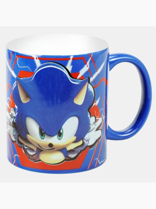 Mug en céramique Sonic - Design bleu avec grand visuel - 320 ml - Kiabi