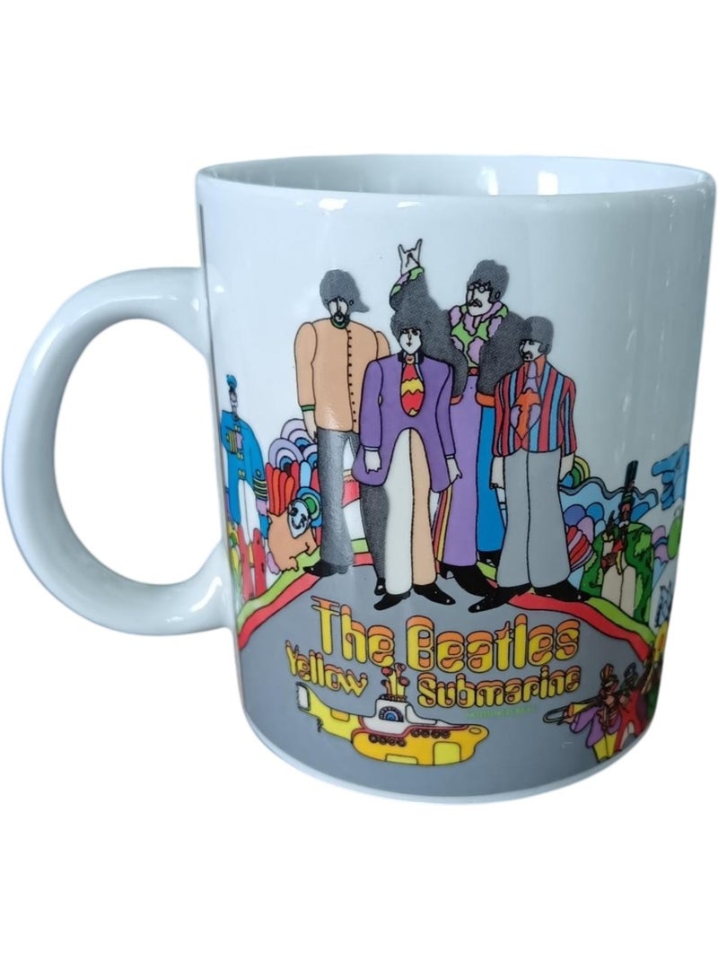 Mug en céramique The Beatles Yellow et submarine 9 cm Blanc - Kiabi
