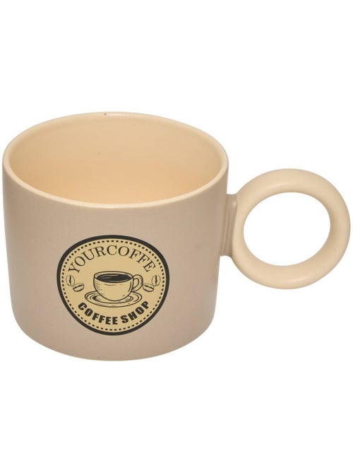Mug en grès anse ronde 360ml CENTRAL PARK - Kiabi