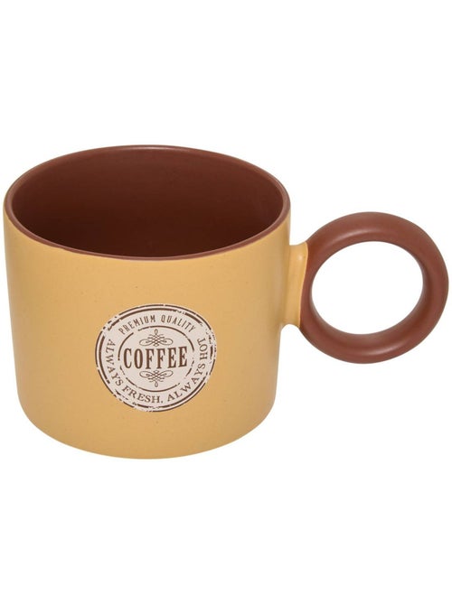 Mug en grès anse ronde 360ml CENTRAL PARK - Kiabi