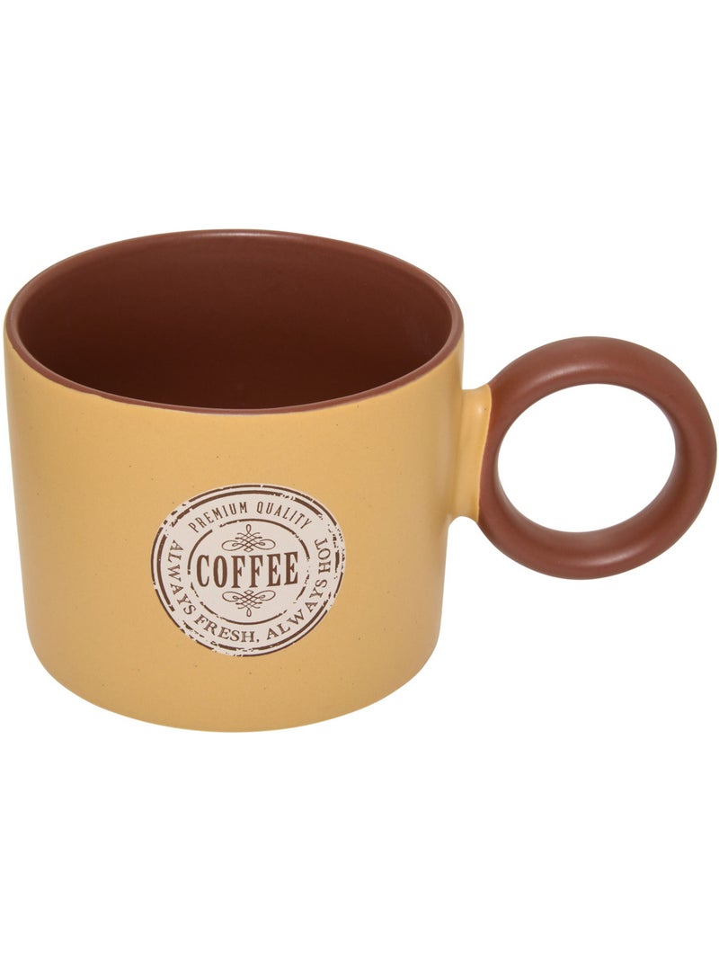 Mug en grès anse ronde 360ml CENTRAL PARK Vert - Kiabi