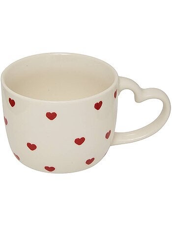 Mug en porcelaine à poignée coeur 360 ml valentine