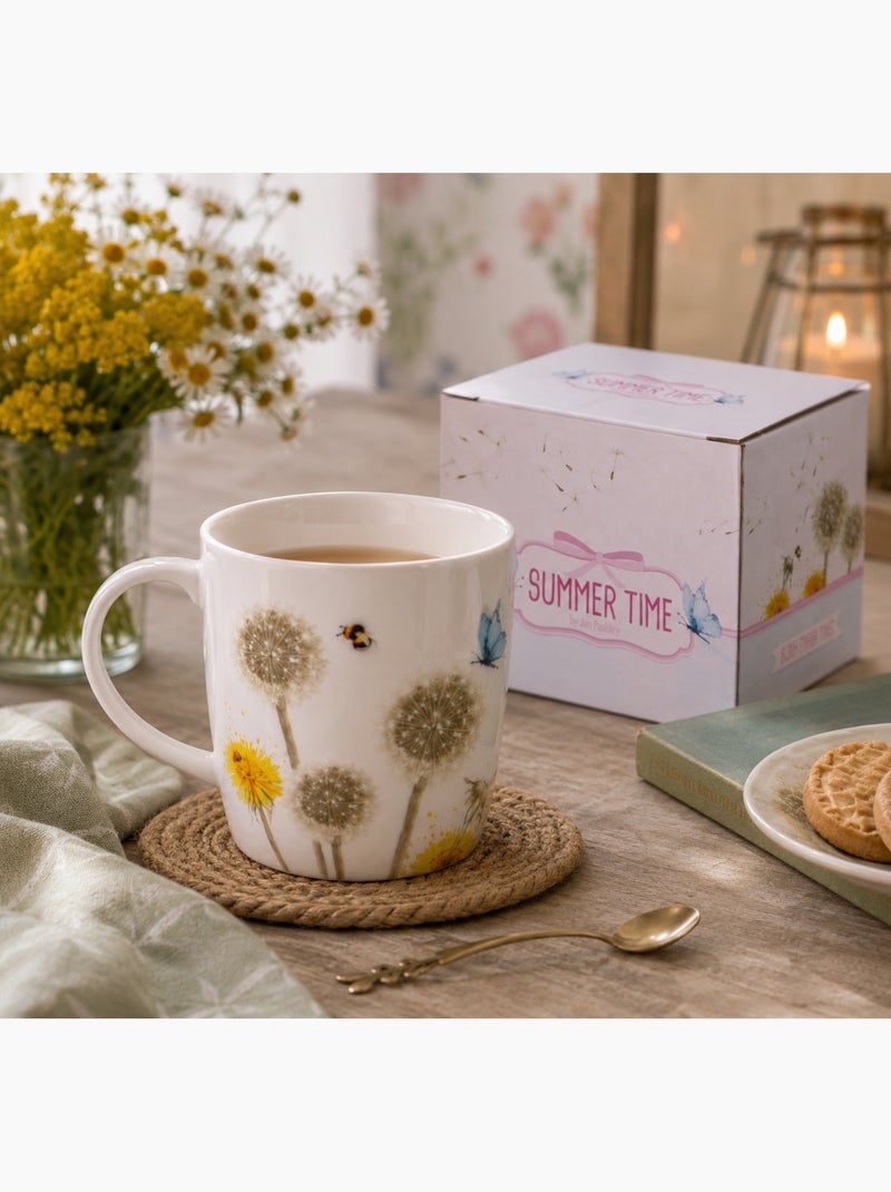Mug en porcelaine Pissenlits Collection Jan Pashley Blanc - Kiabi