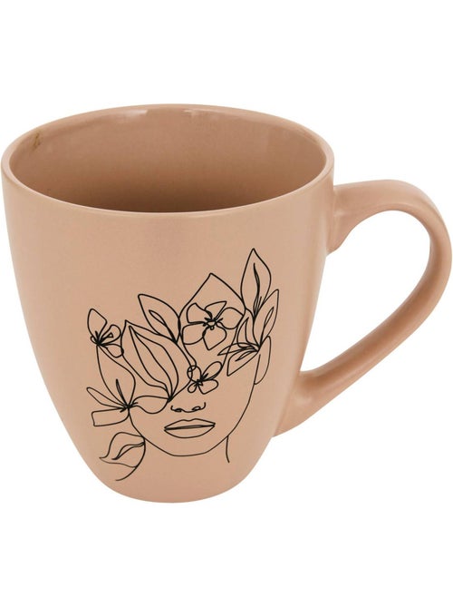 Mug en porcelaine visage - Kiabi
