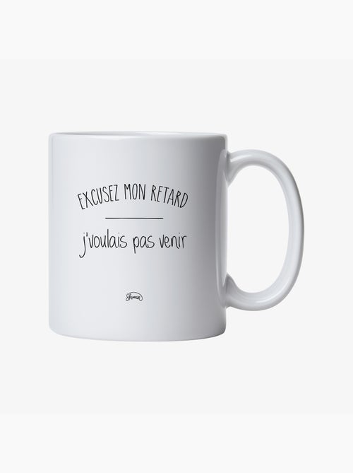 Mug EXCUSEZ MON RETARD J'VOULAIS PAS VENIR - Kiabi Mug EXCUSEZ MON RETARD J'VOULAIS PAS VENIR - Kiabi