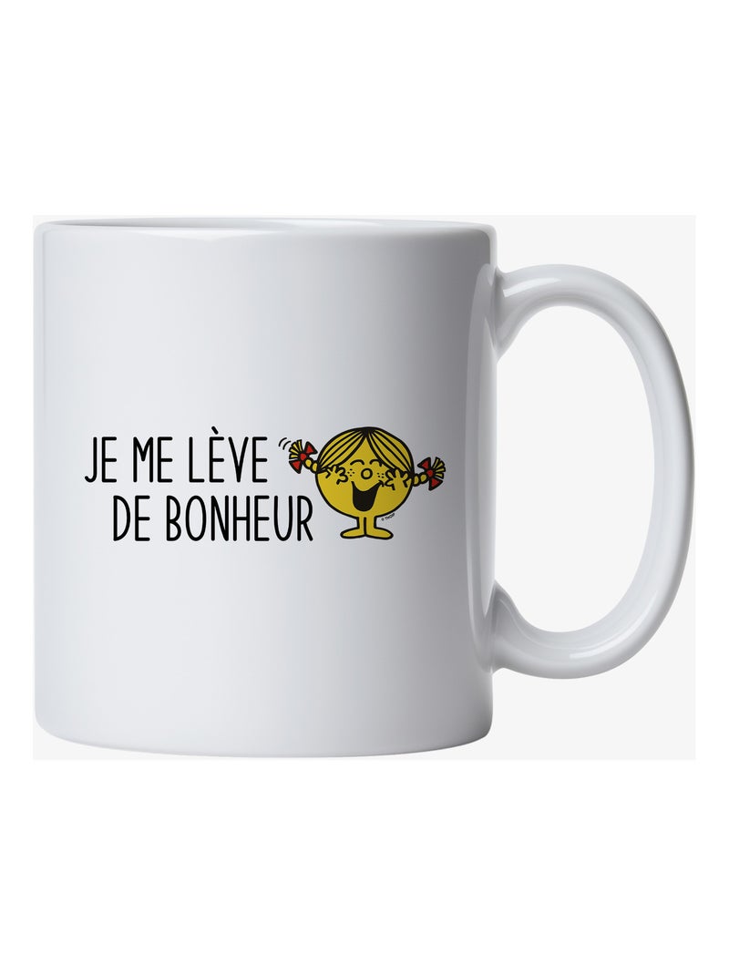 Mug JE ME LEVE DE BONHEUR Blanc - Kiabi