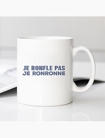 Mug JE NE RONFLE PAS JE RONRONNE