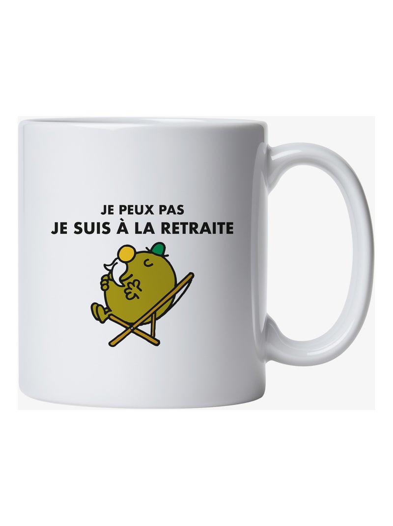 Mug JE PEUX PAS JE SUIS A LA RETRAITE Blanc - Kiabi