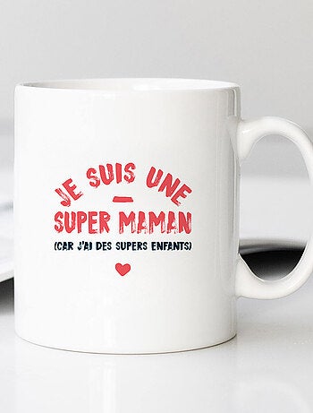 Mug JE SUIS UNE SUPER MAMAN PARCE QUE J'AI DES SUPERS ENFANTS