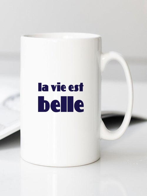 Mug LA VIE EST BELLE CŒUR - Kiabi