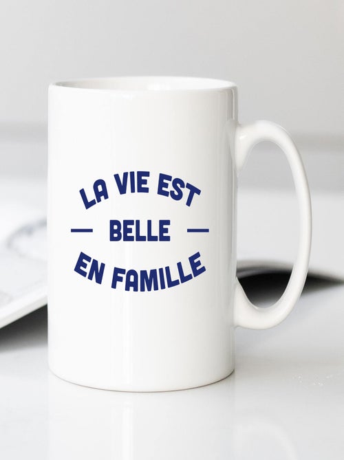 Mug LA VIE EST BELLE EN FAMILLE 2 FACE - Kiabi