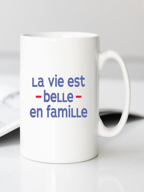 Mug LA VIE EST BELLE EN FAMILLE COEUR - Kiabi