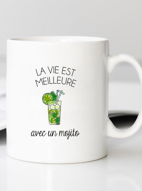 Mug LA VIE EST MEILLEURE AVEC UN MOJITO - Kiabi