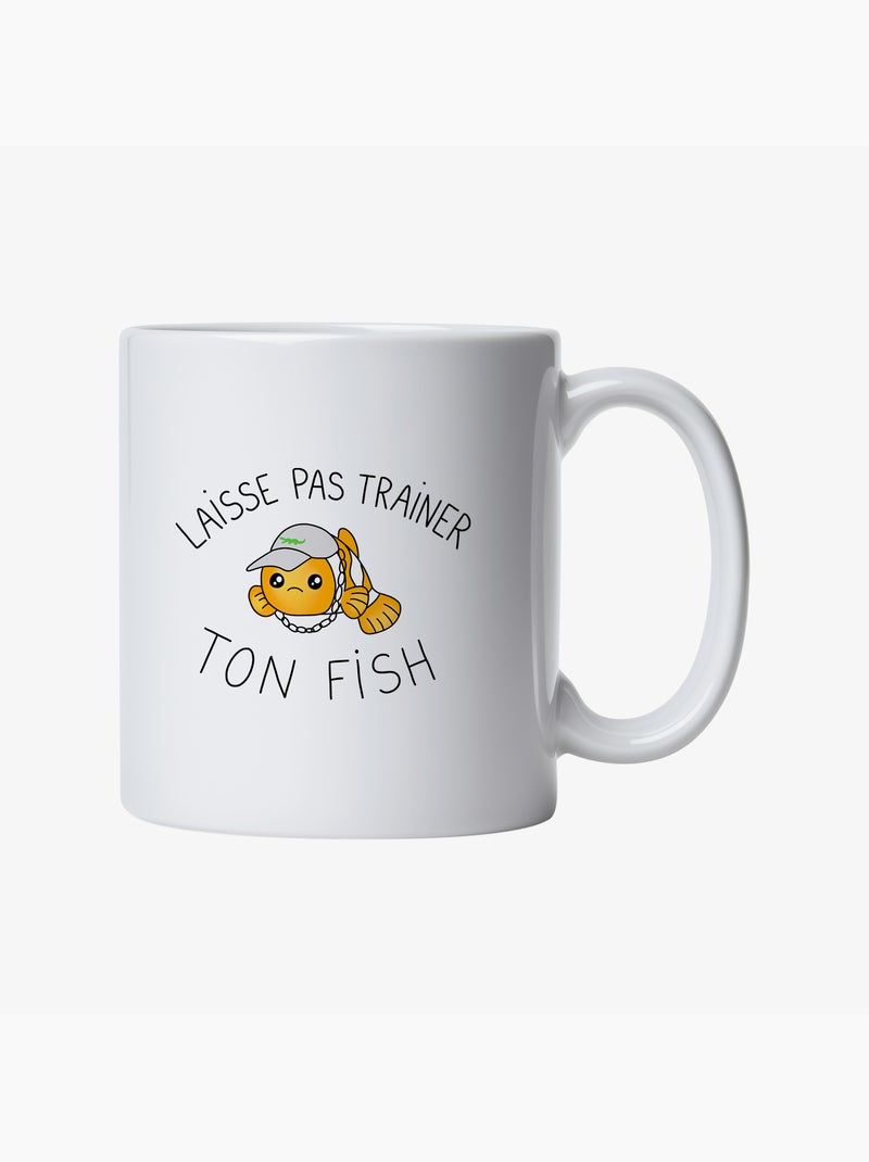 Mug LAISSE PAS TRAINER TON FISH Blanc - Kiabi