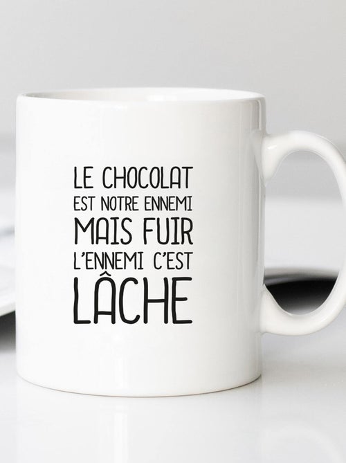 Mug LE CHOCOLAT EST NOTRE ENNEMI 2 - Kiabi