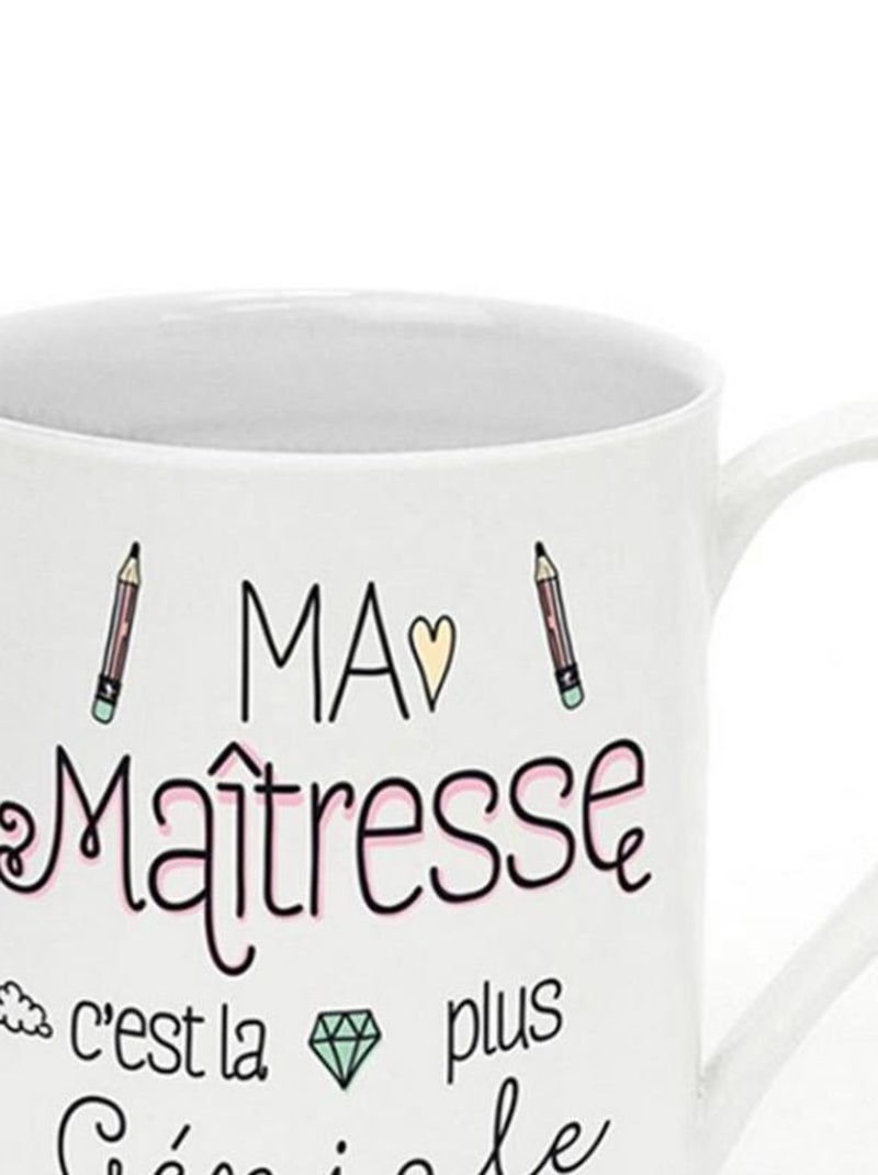 Mug Ma maîtresse c'est la plus géniale Blanc - Kiabi