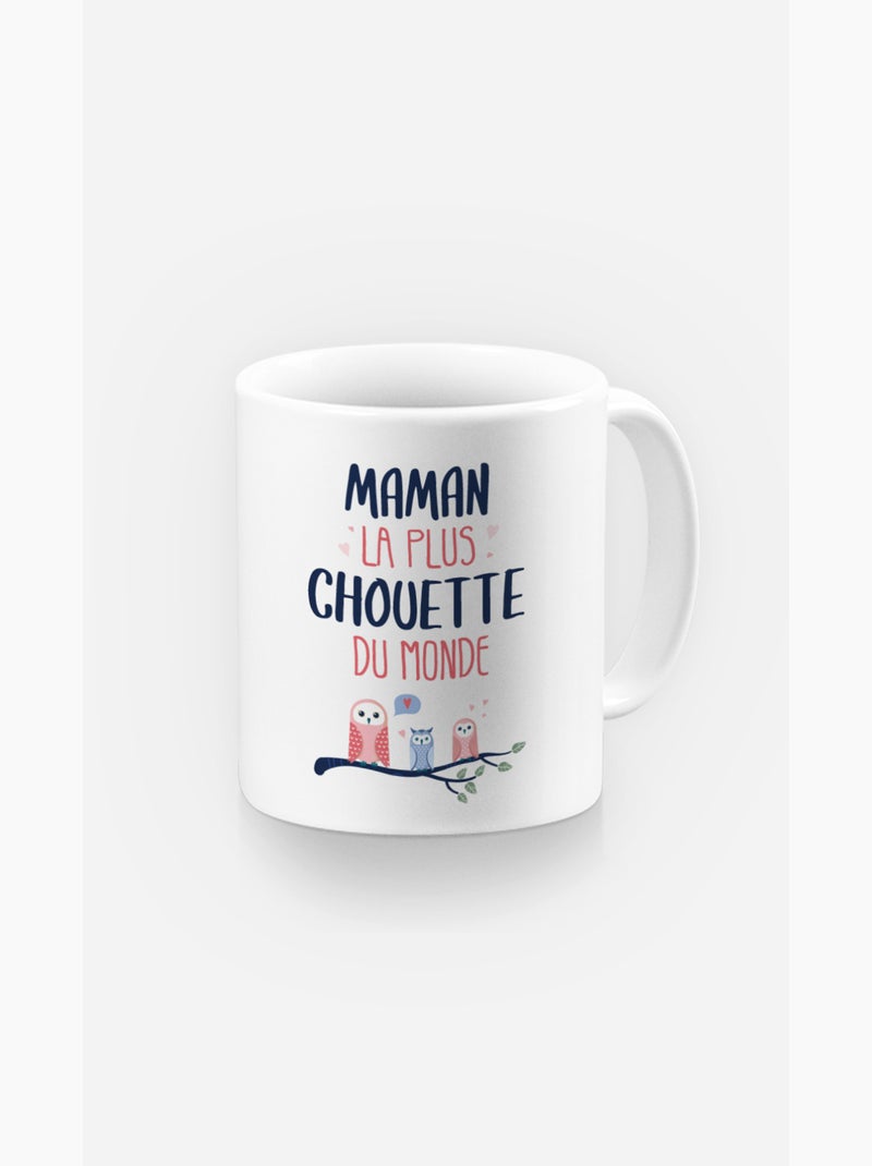 Mug MAMAN LA PLUS CHOUETTE Blanc - Kiabi