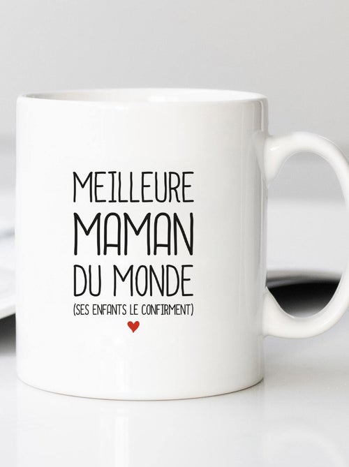 Mug MEILLEURE MAMAN DU MONDE (SES ENFANTS LE CONFIRMENT) - Kiabi
