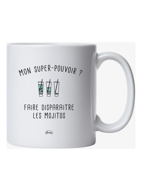 Mug MON SUPER-POUVOIR? FAIRE DISPARAITRE LES MOJITOS - Kiabi