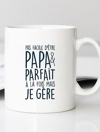Mug pas facile d'être papa et parfait à la fois mais je gère