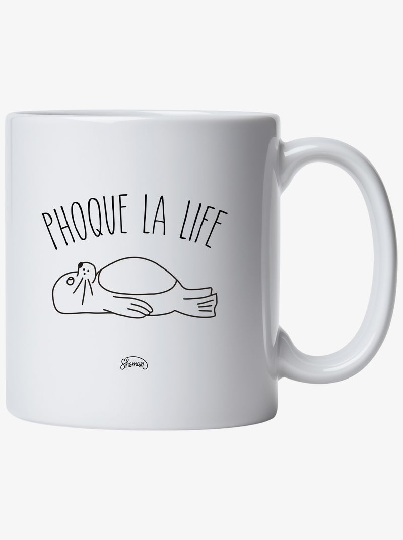 Mug PHOQUE LA LIFE Blanc - Kiabi