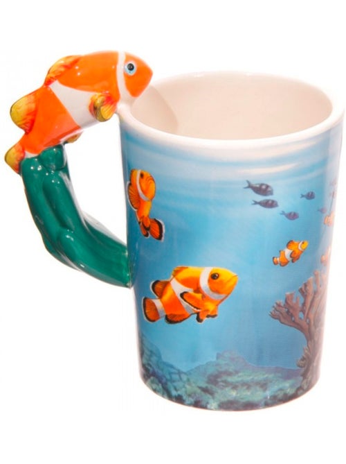 Mug Poisson Clown en céramique - Kiabi
