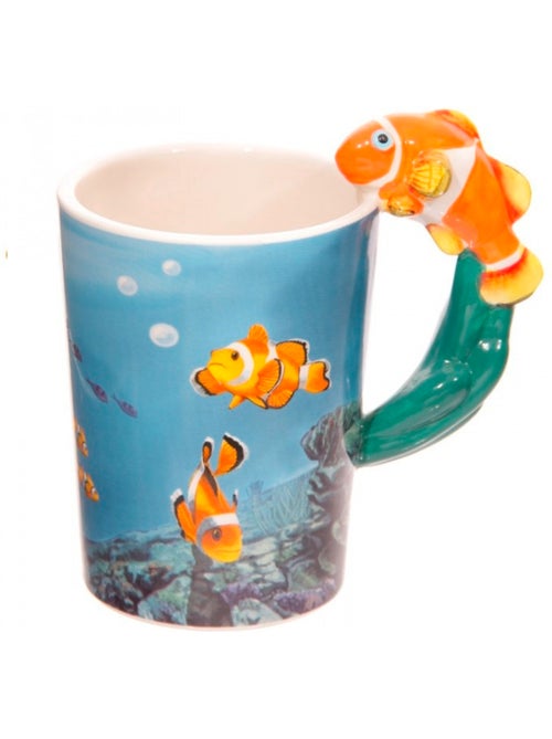 Mug Poisson Clown en céramique - Kiabi